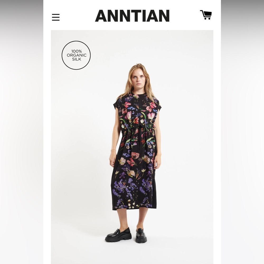 ANNTIAN Simple Dress in 100% silk
